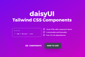 Lightweight and modern DaisyUI Tailwind CSS